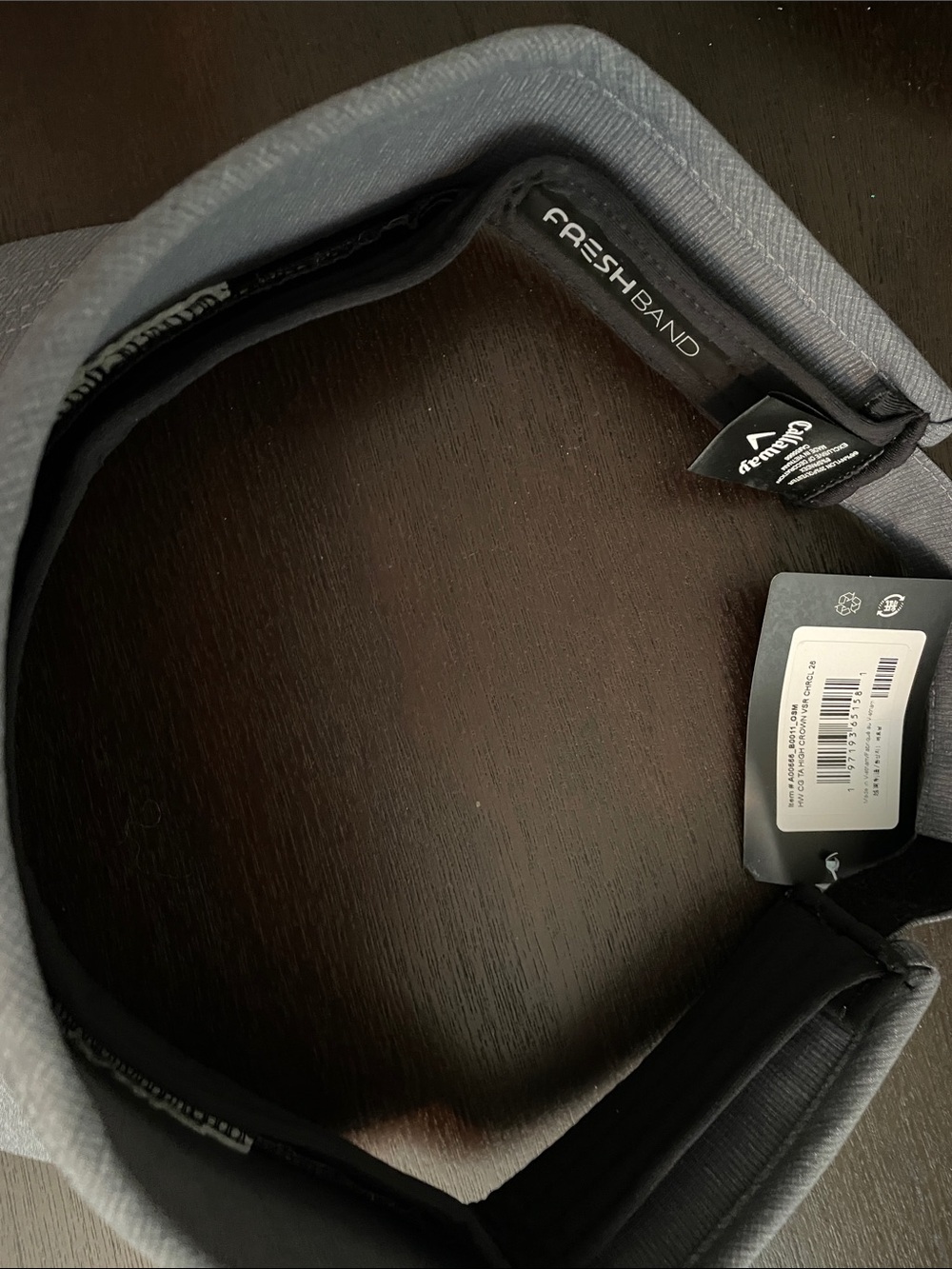 NWT Callaway Gray Men’s Golf Visor with FreshBand - Picture 2 of 4